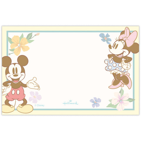 ディズニー ミッキーマウス＆ミニーマウス フラワーイエロー両面【ミニメッセージカード】｜日本ホールマーク公式通販 – 日本ホールマーク公式
