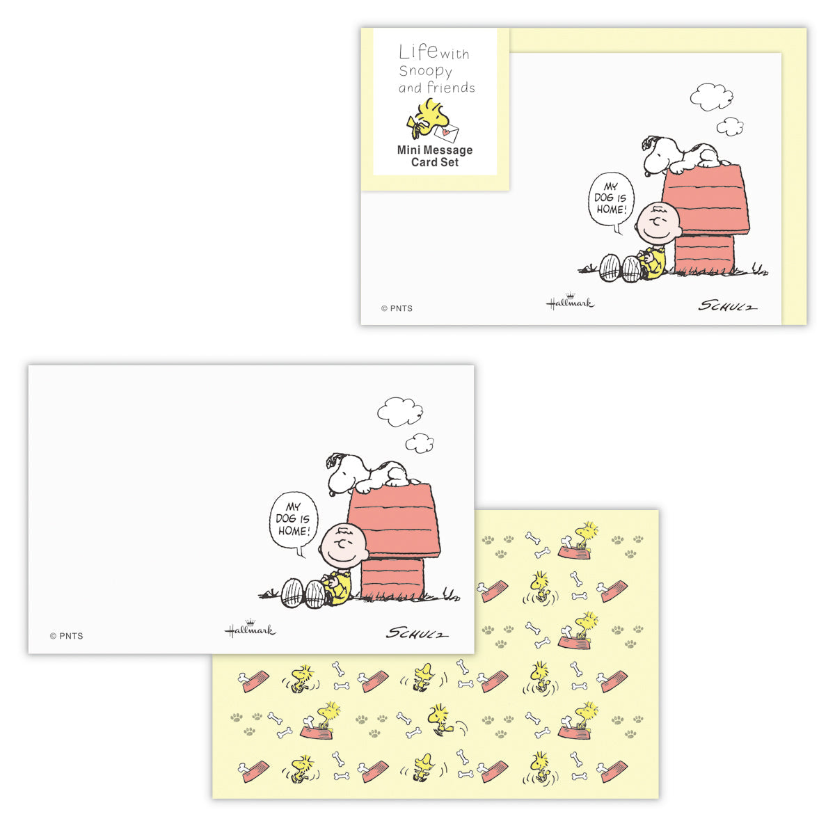 ホールマーク (Hallmark) ミニメッセージカードセット スヌーピー Life with SNOOPY and Friends 830847 イエ