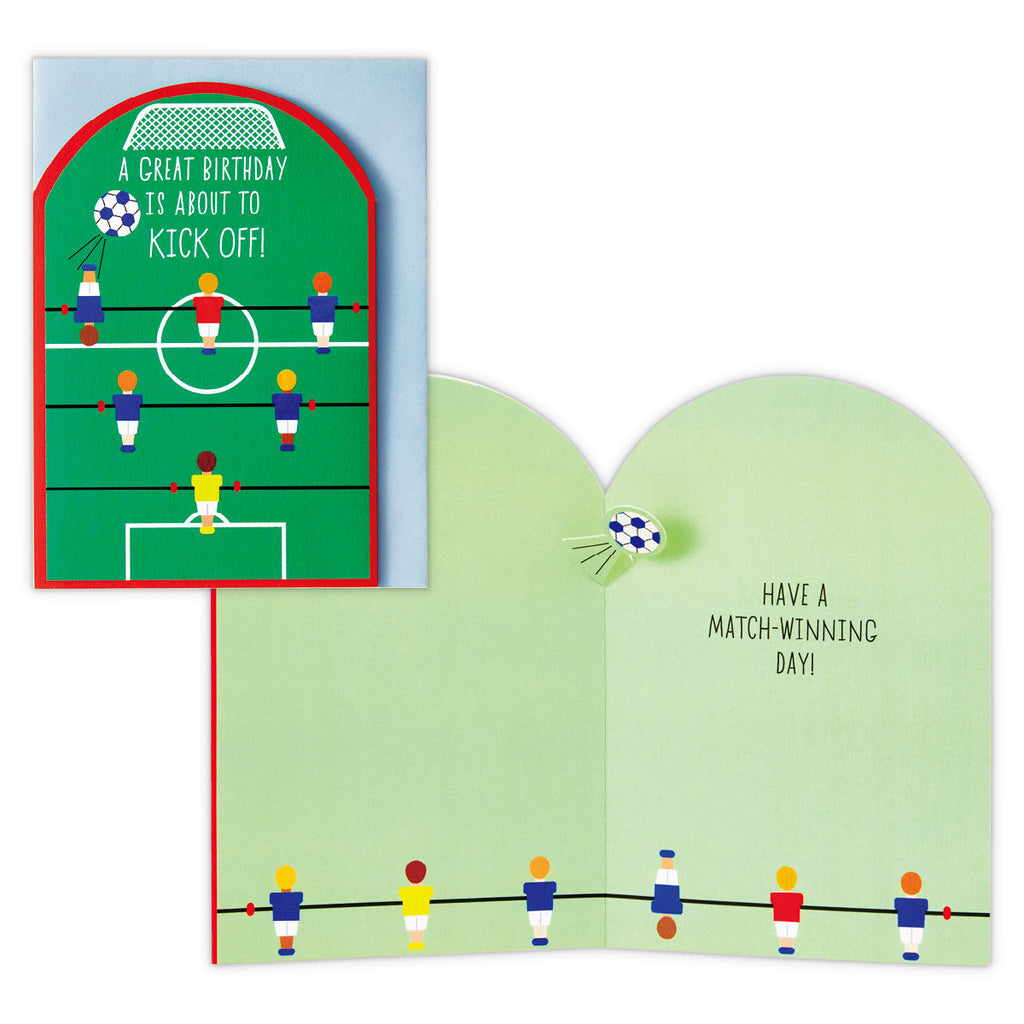 テーブルサッカー【誕生お祝い／立体カード／UK Design】